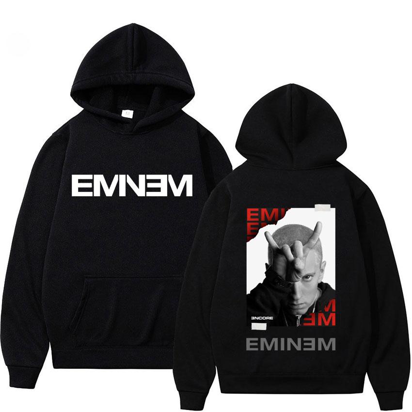 Rapper Eminem Musikalbum Hoodies Welttournee Grafik Hoodie Herren Damen Mode Hip Hop Punk Hoodie Vintage Sweatshirt Streetwear XL gray