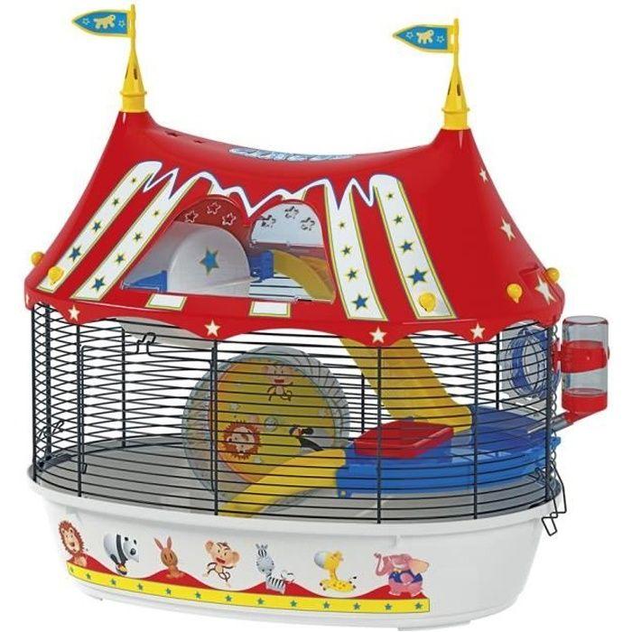 Circus Fun Hamsterkäfig 49,5 x 34 x 42,5 cm - Rot - FERPLAST