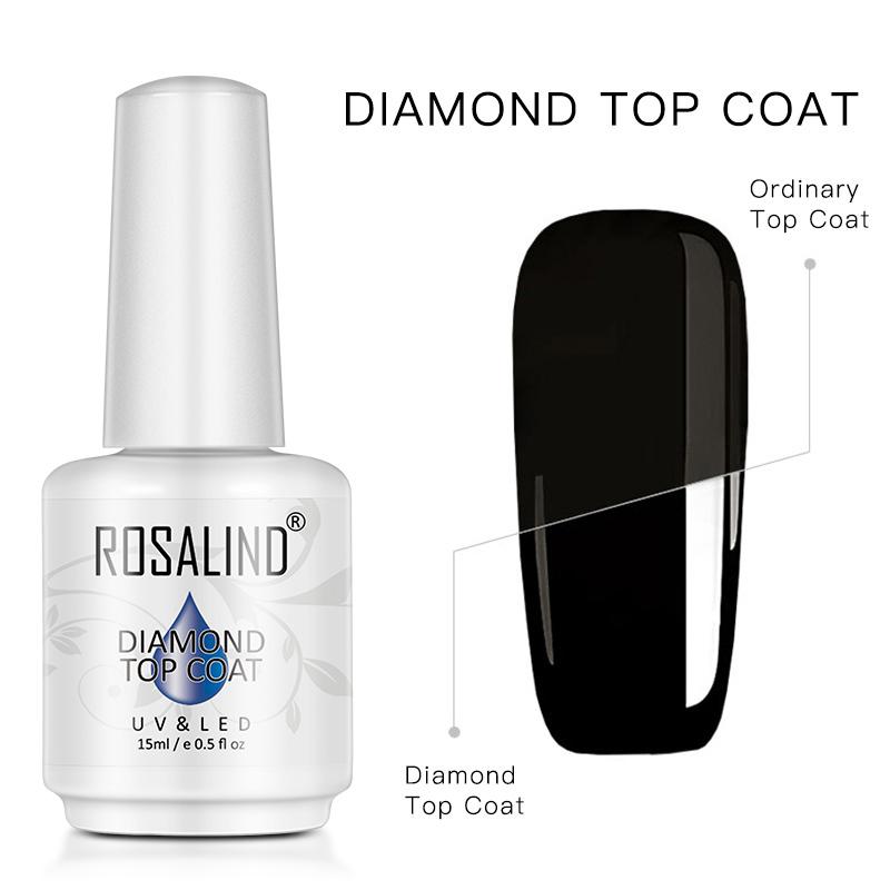 ROSALIND 15 ml Semi Permanent Base Top Matt Mantel Gel Nagellack Primer Entferner Gel Nagellack Für Nagel Pflege Nagel kunst Design
