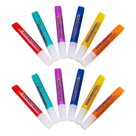 12Pcs Puffy Stift 3D Druck Kunst DIY Blase Popcorn Farbe Malen Zeichenstift Kit Kinder Kunst Liefert Geburtstag geschenk bunt