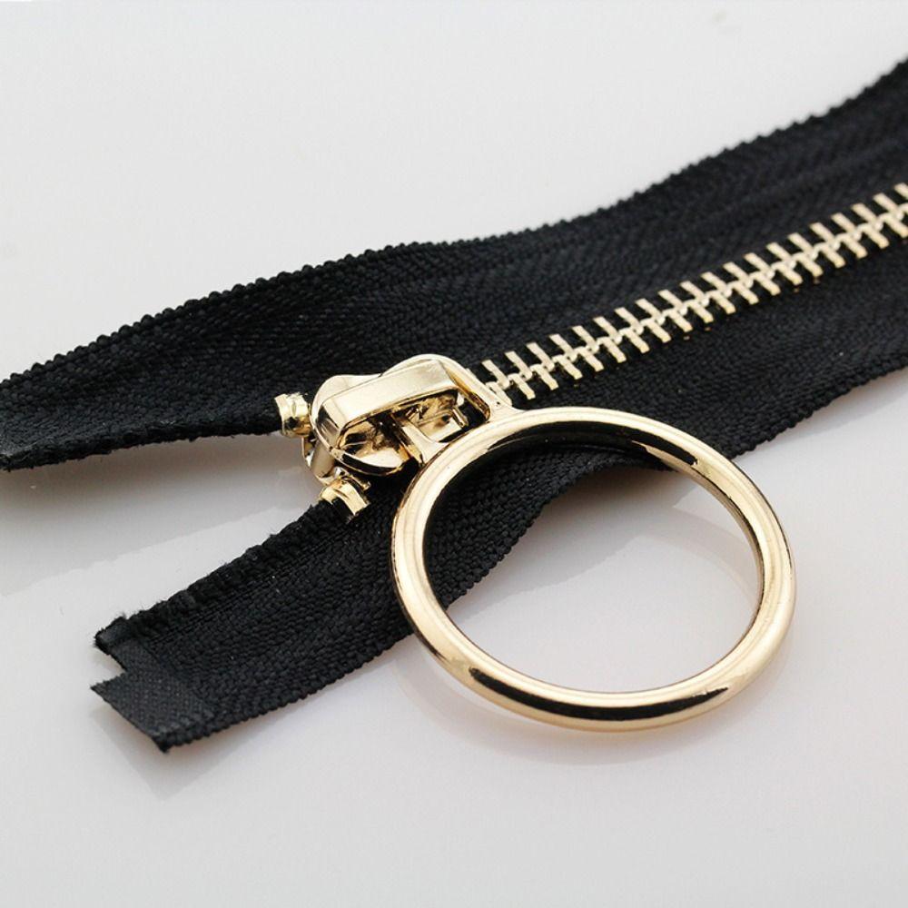 70/90 cm Jacken-Langreißverschlüsse, Kupfer-Reißverschluss, Zähne, breiter Reißverschluss, Metallreißverschluss für Mäntel, Jacken, Nähen 70cm schwarz