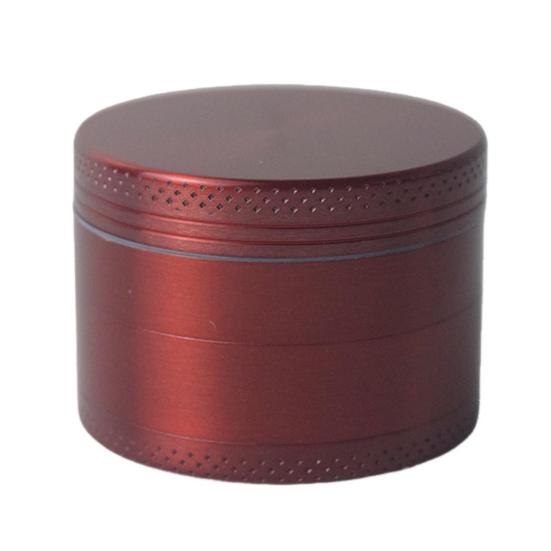 Grinder Metall-Kräutermühle 1,6/2,5 Zoll Gewürzmühle Tragbarer Gewürzmixer zum Mahlen von getrockneten Chilischoten 63mm rot