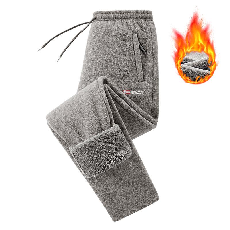 Herren - gefütterte Warme Hose, Freizeit Hose, Modisch und Vielseitig, Herbst/Winter Lange Hose Herren Thermohose 3XL grau