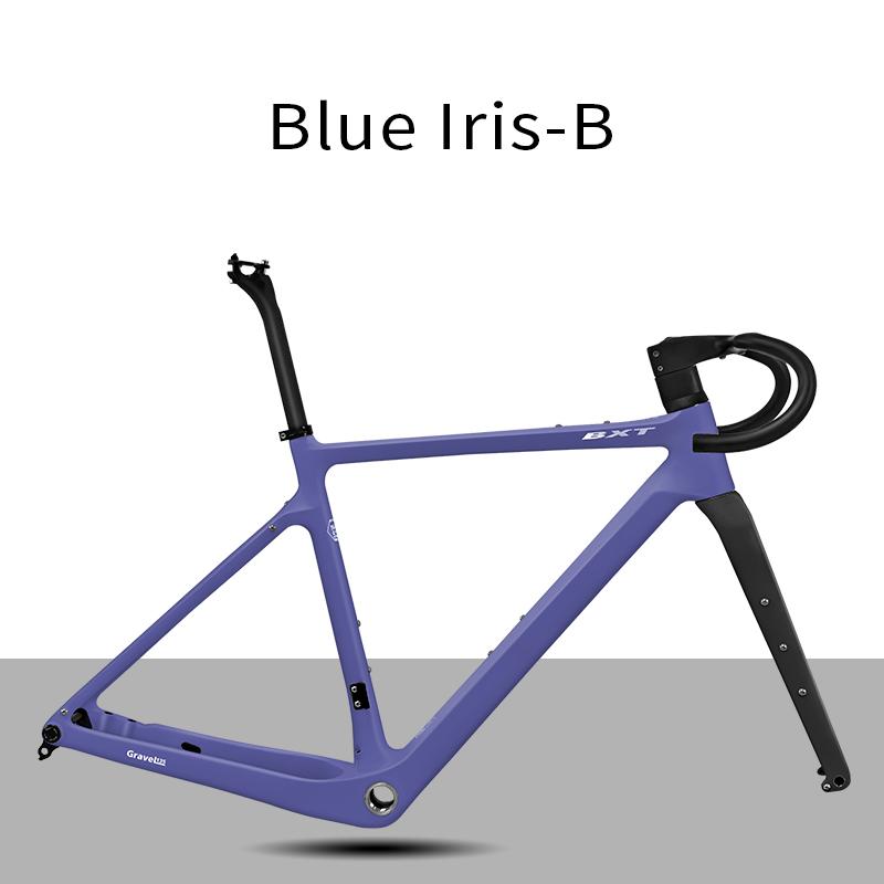 BXT T1000 Carbon Gravel Rahmen Disc Gravel Bike Rahmen 700C/27.5er Steckachse Rennrad Rahmen Vollständig Versteckte Leitungen UDH Schaltauge BXT logoPurple Gloss-56 violett