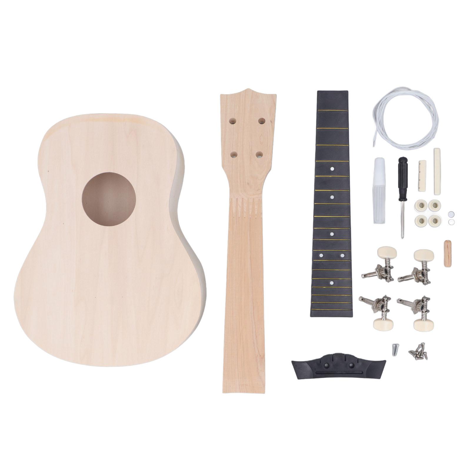 DIY-Ukulele-Kit, 24 Zoll, handgefertigt, mit Malerei, Mahagoni-Griffbrett, Konzert-Ukulele für Kinder