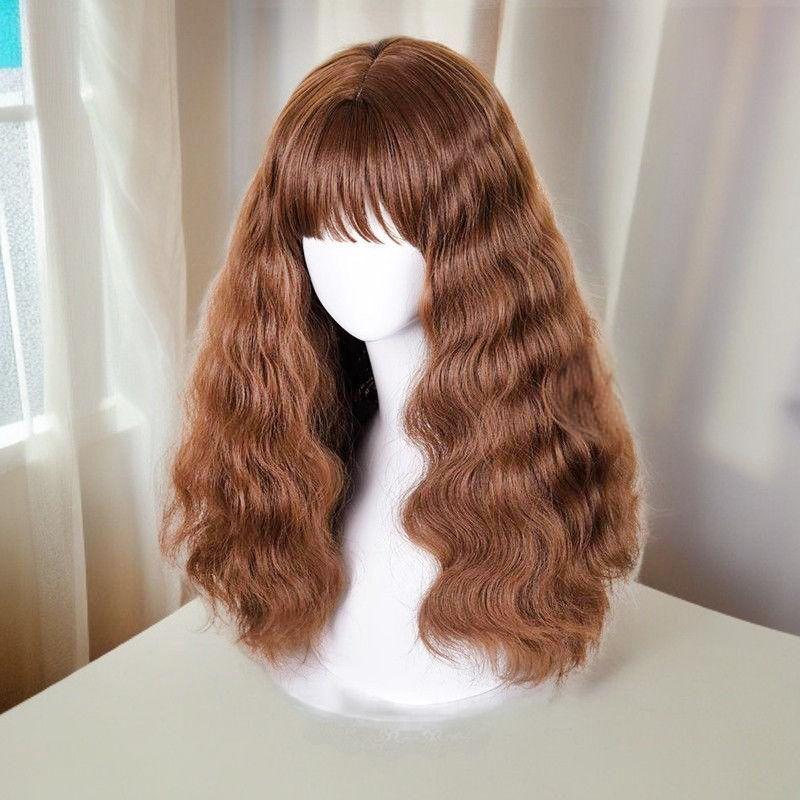 Hermine Perücke Mädchen Cosplay Hellbraun Lang Lockig Wollige Locken Natürliches Volumen Ganzkopf Harry Potter Perücke Wigs+Small Hair Care Set