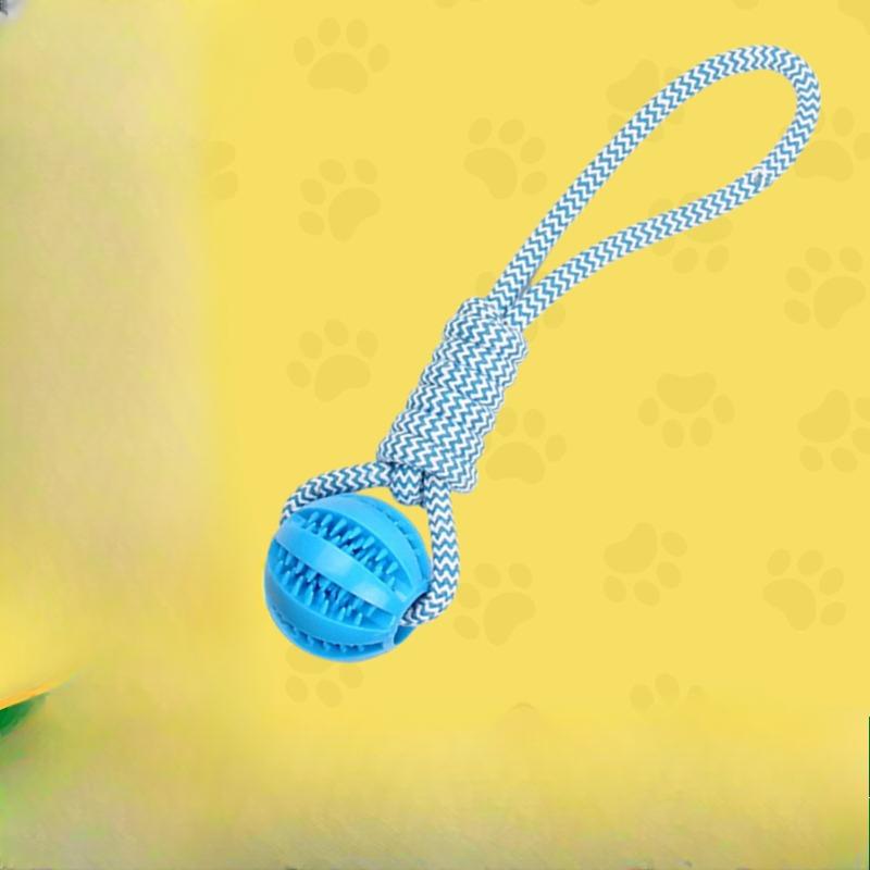 Haustier Hund Kauen Seil Knoten Silikon Spielzeug Kleiner Hund Zahnreinigung Seil Knoten Training Hund Molar Stick Spielzeug 34cm
