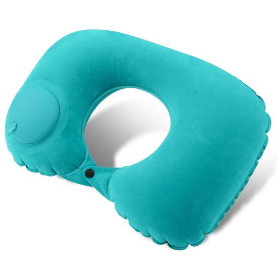 Nackenkissen, wasserdicht, integrierte Pumpe, Müdigkeitslinderung, Outdoor, Reisen, Auto, Flugzeug, aufblasbares Nackenkissen für den täglichen Gebrauch grün