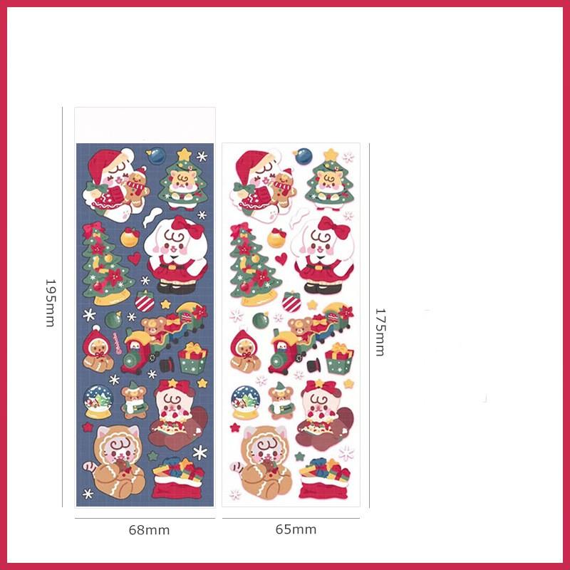 1pc Koreanische Nette Aufkleber Kawaii Bling Bunny Regenbogen Vier-blatt Pudding Aufkleber Wasserdicht Heißer Silber Aufkleber für Student DIY Foto 65 * 175mm