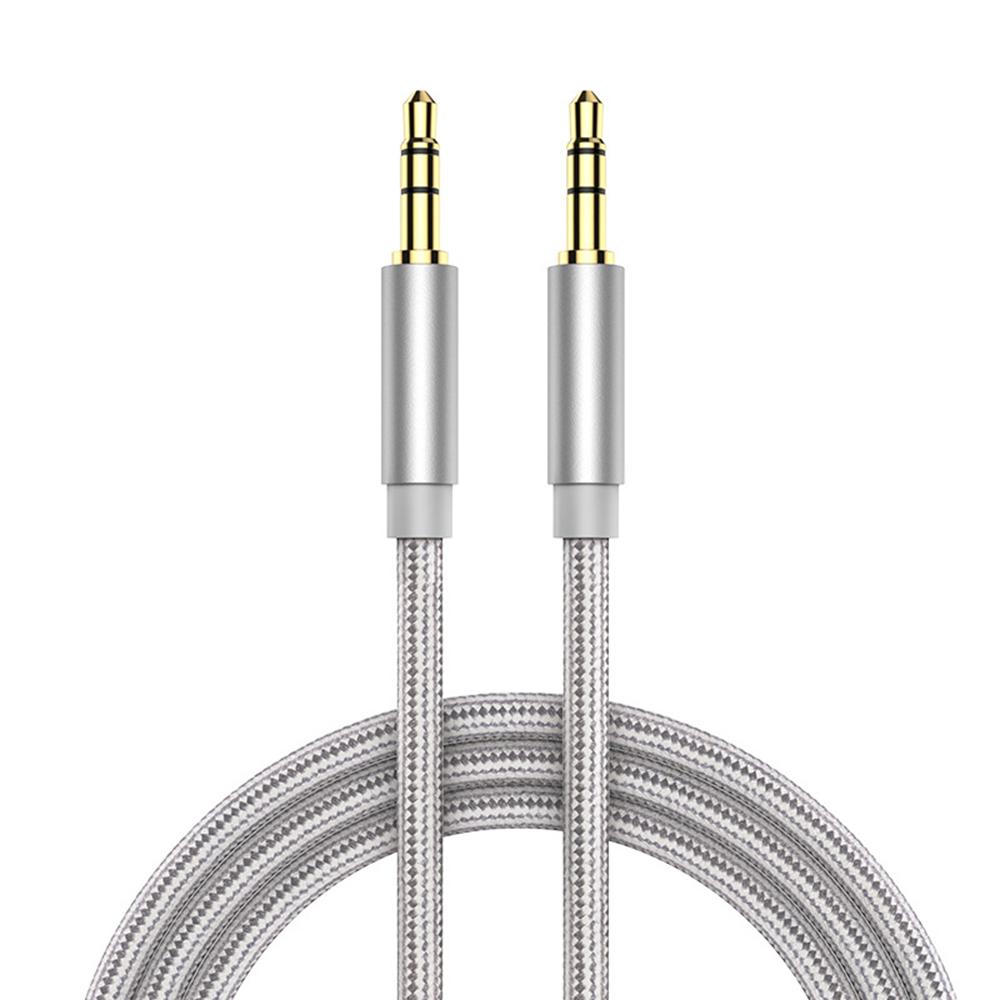 Aux Kabel 3 5 Mm Klinke Zu 3 5 Klinke Stecker Männlich Auto Auxiliary Audio Kabel Draht Für Telefon Kopfhörer lautsprecher Laptop Auto 3,5 Klinke Kabel 1M silber