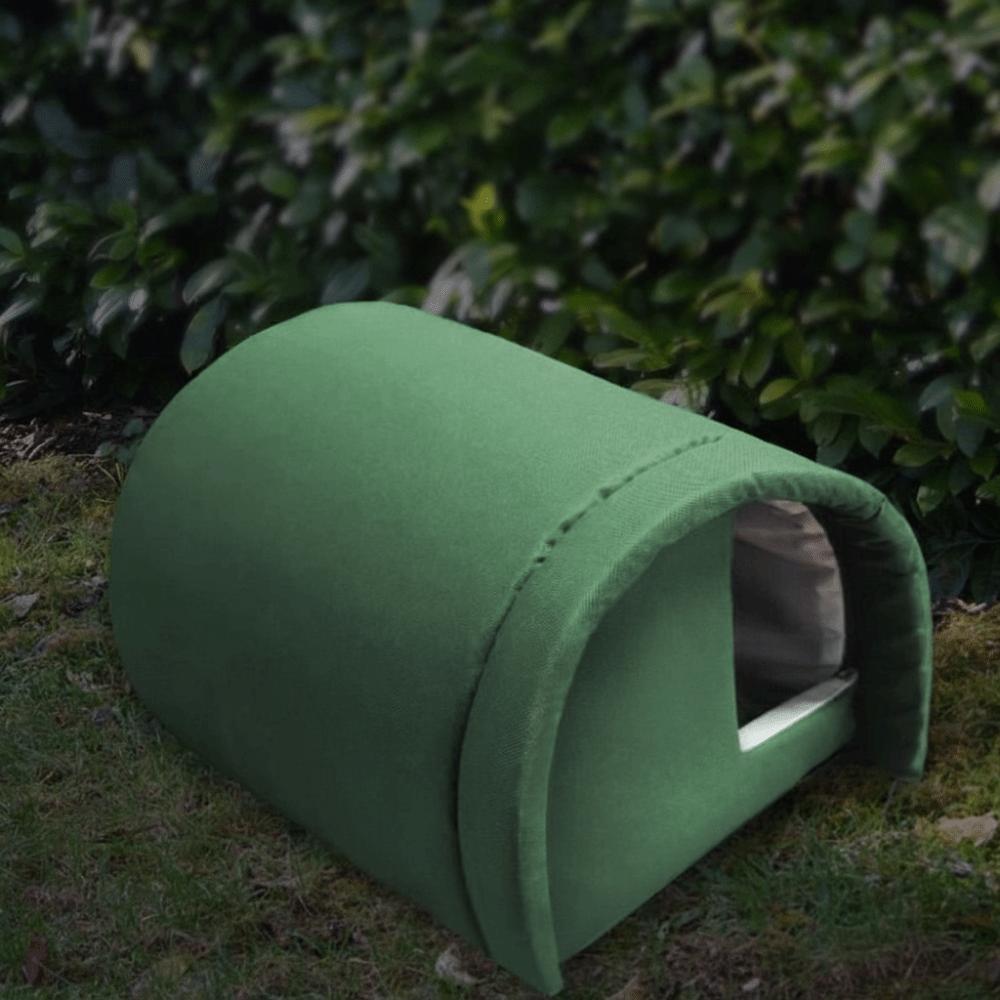 Wasserdichter Outdoor-Katzenschutz Winddichte Hundehütte Langlebiges Haustierkatzenhaus Outdoor grün