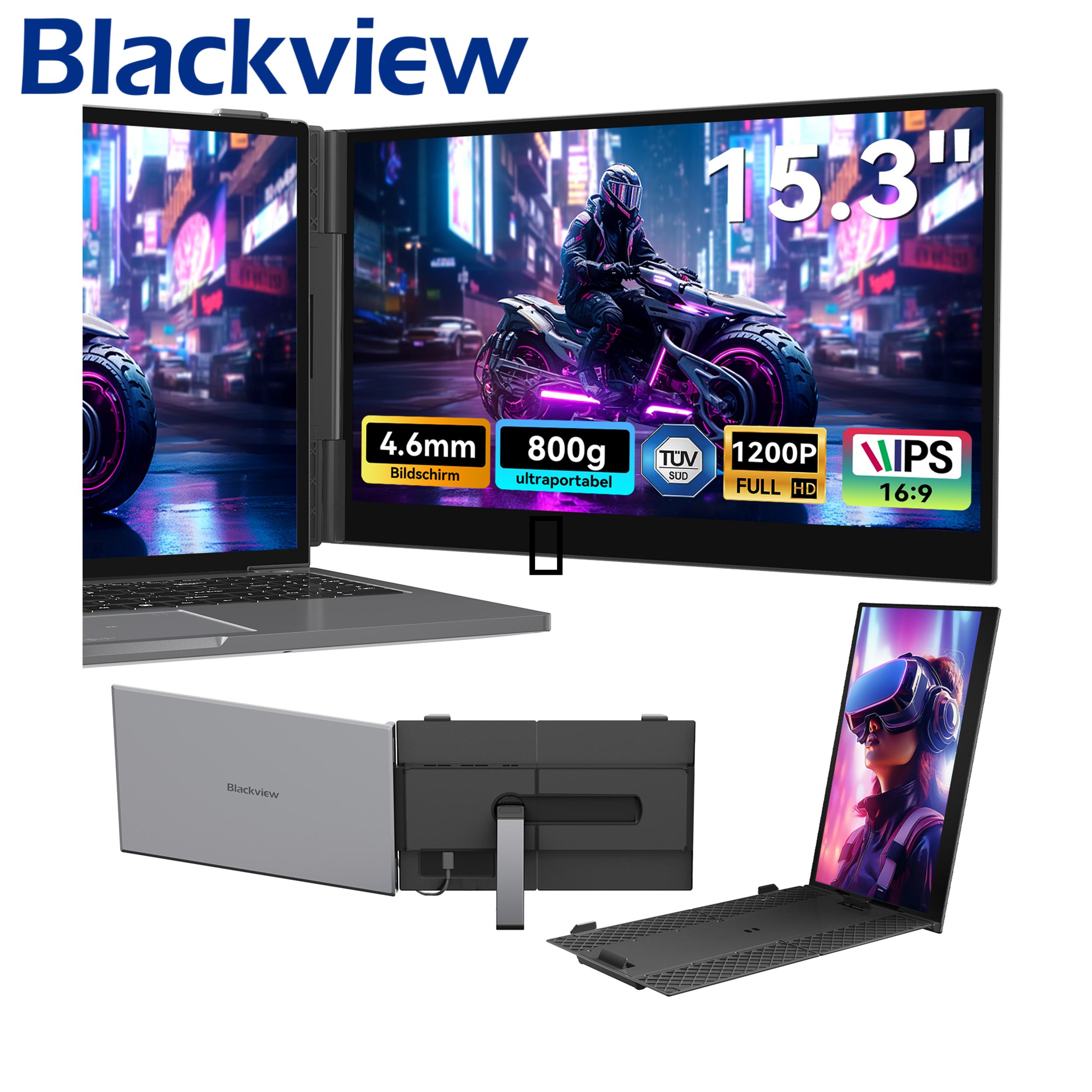 Blackview SCM8 15,3  Ultradünner Tragbarer Monitor – 4,6 mm Schlank, 800 g Leicht, Plug & Play USB-C only monitor