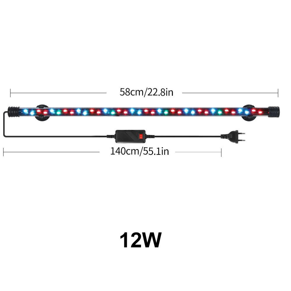 Aquarium Lichter Blau/Grün/Rot LED Landschaftsbau Aquarium Dekorative Lampe 12W black