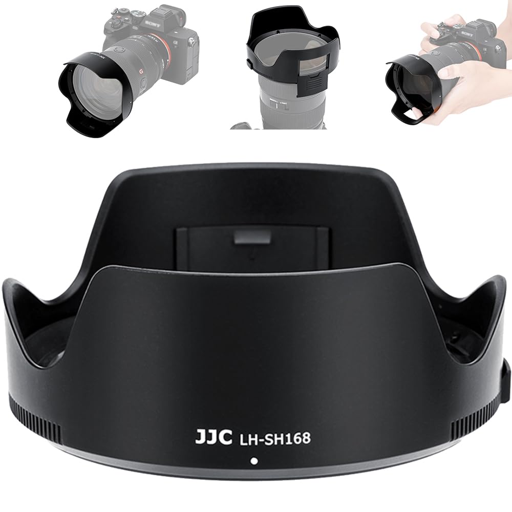 Kompatibles Objektiv JJC Sony kompatible Gegenlichtblende Kompatibel mit Sony FE GM II Objektiv Gegenlichtblende für SEL2470GM2 Umkehrbarer Objektivschutz Verhindert unerwünschte