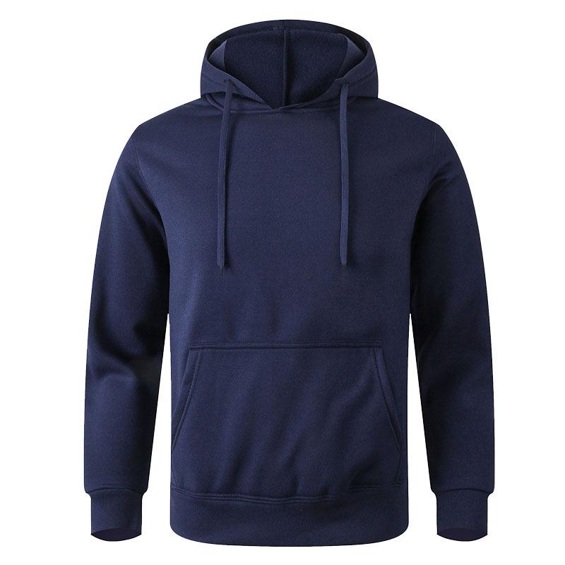 Männer Casual Hoodies Fleece Hip Hop Solide Pullover Sweatshirt Männer Sportswear Kleidung Sweatshirt männer Kleidung L navy blau