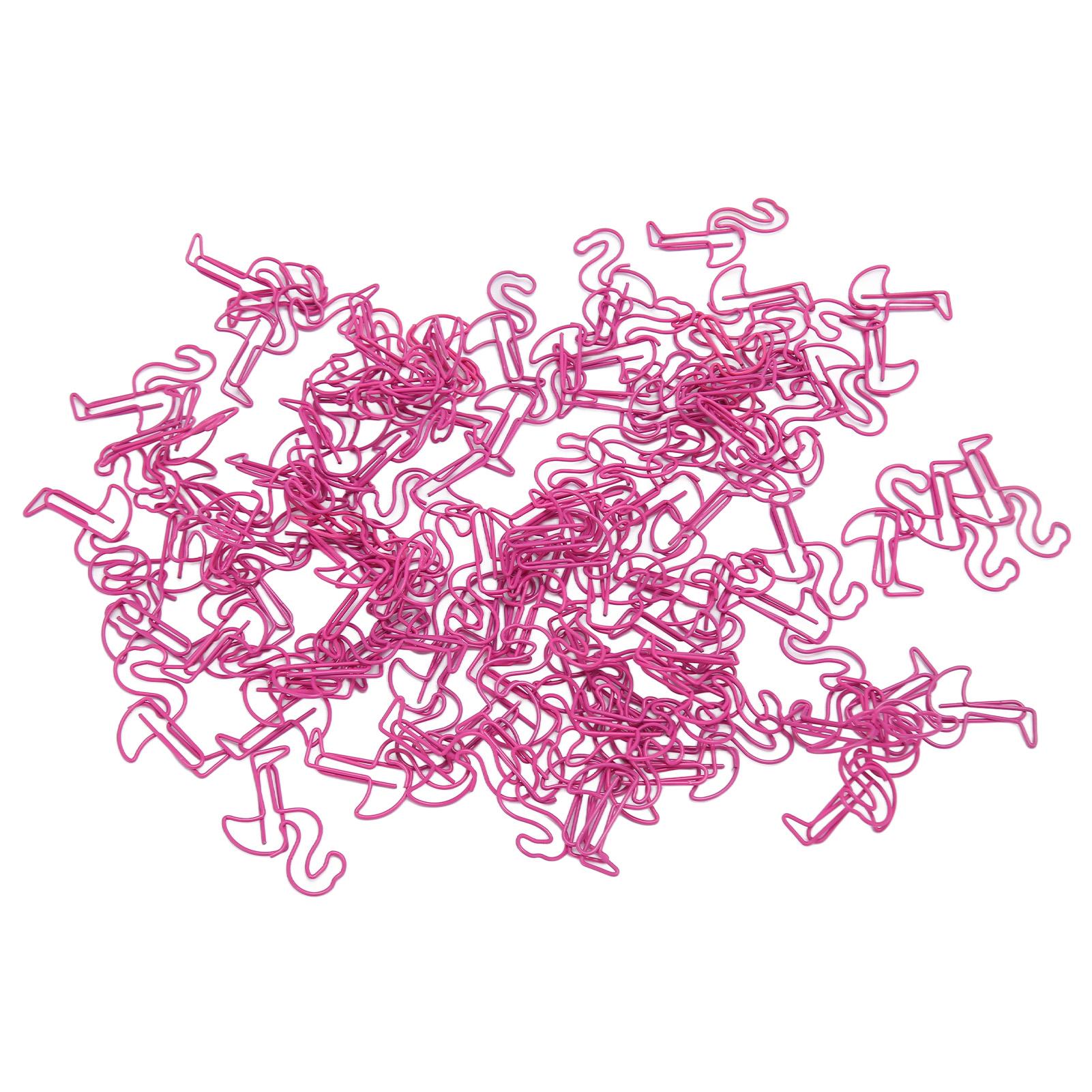 100 Stück Büroklammern Mehrzweck Vogelform Metall Büroklammern Set zur Dokumentenklassifizierung Rose