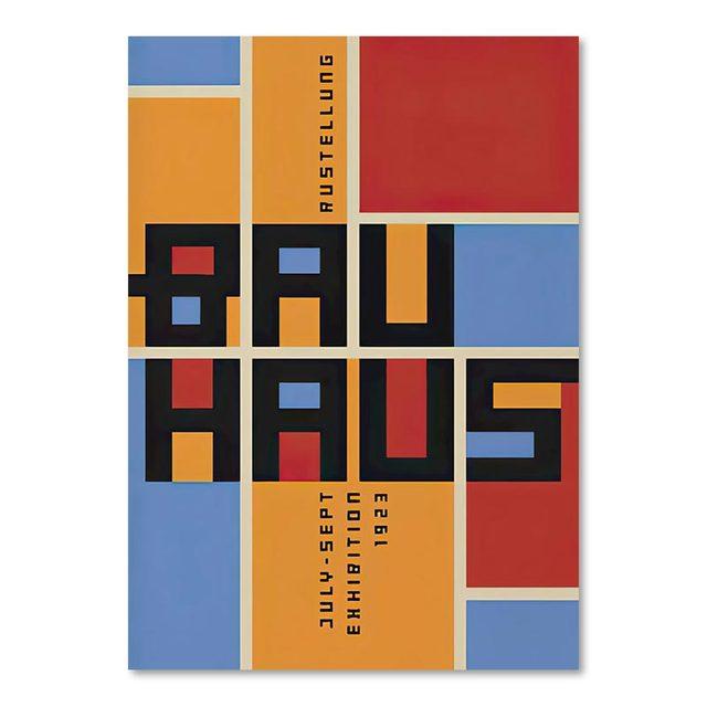Bauhaus-Plakate und Drucke mit geometrischen Linien. Abstrakte japanische Wandkunst 21cm×30cm NoFrame