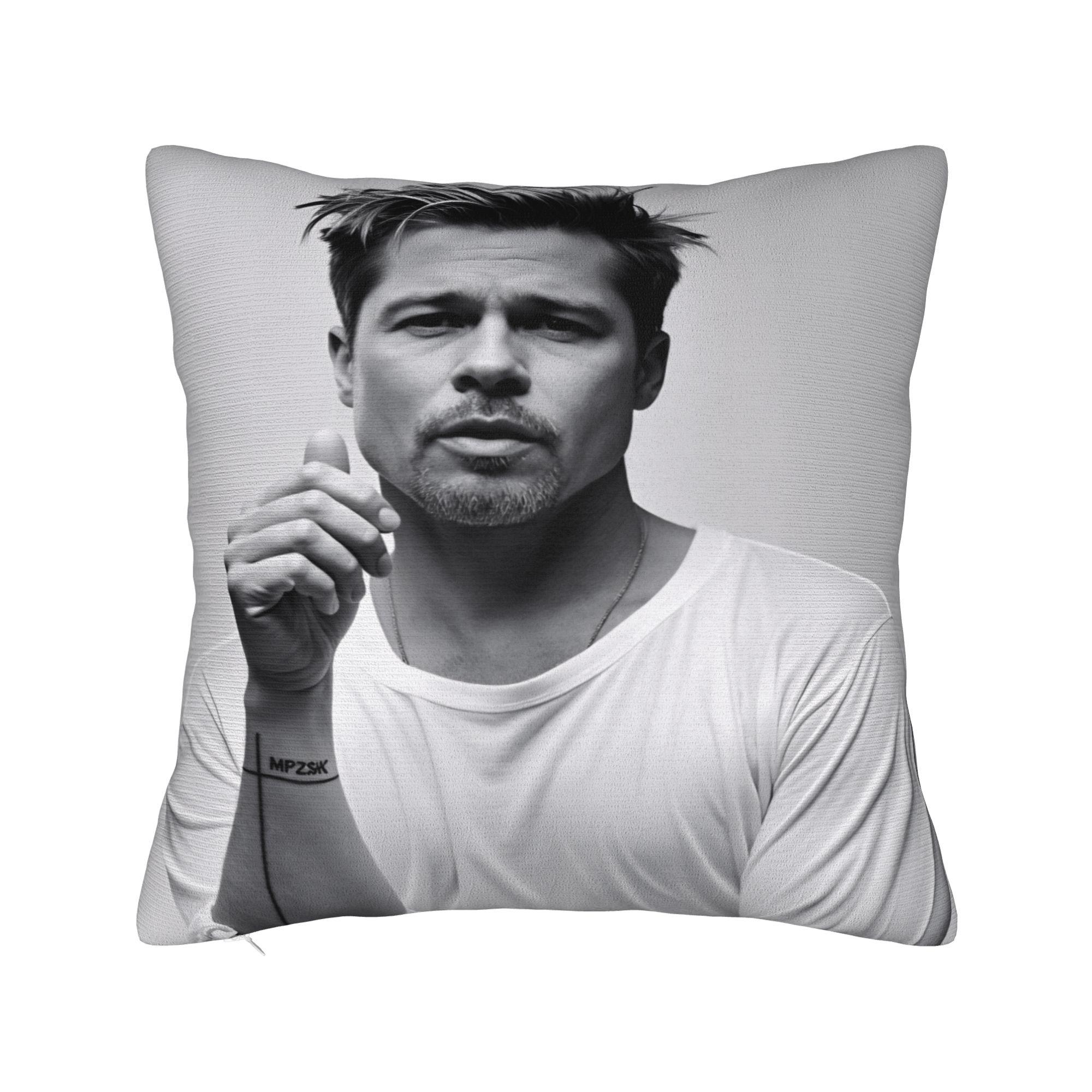 B-Brad Pitt Foto Collage Kissenbezug Druck Kissenhülle Neuheit Kissenbezüge Für Hochzeit Party Heimdekoration 12x12Inch