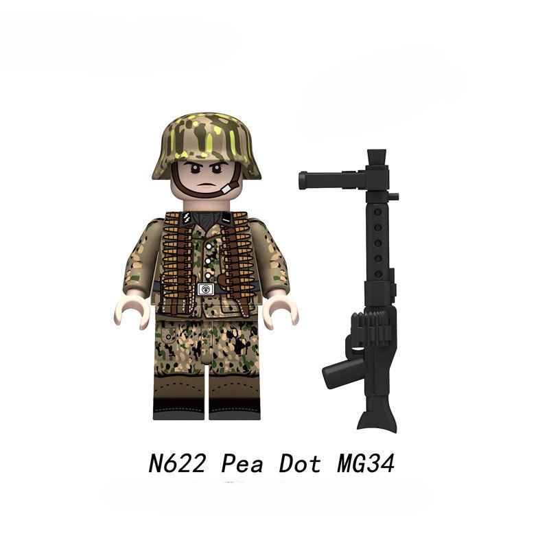 Neue Militär Privatangelegenheiten Erbsenpunkt Pistolen Bausteine Modell Ziegel Mini Action Spielfiguren Spielzeug Geschenk für Kinder