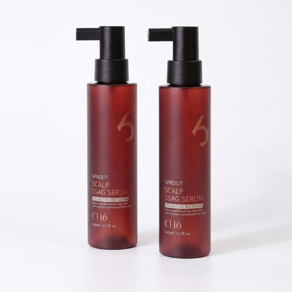[CH6] SSAG Kopfhautserum ROTE Edition - Haarausfall-Pflege, Kopfhautkühlung & Antioxidative Essenz (140ml) 1+1
