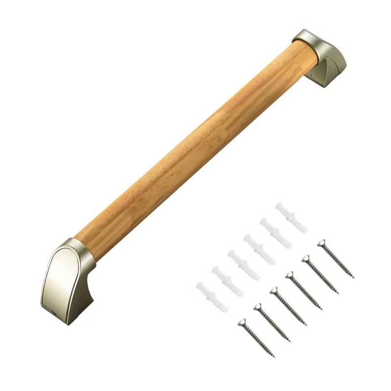 Rutschfester Duschhaltegriff Griff Chrom Massivholz Badezimmer Haltegriff Badezimmer Balancegriff Sicherheitshandlauf Stütze 1