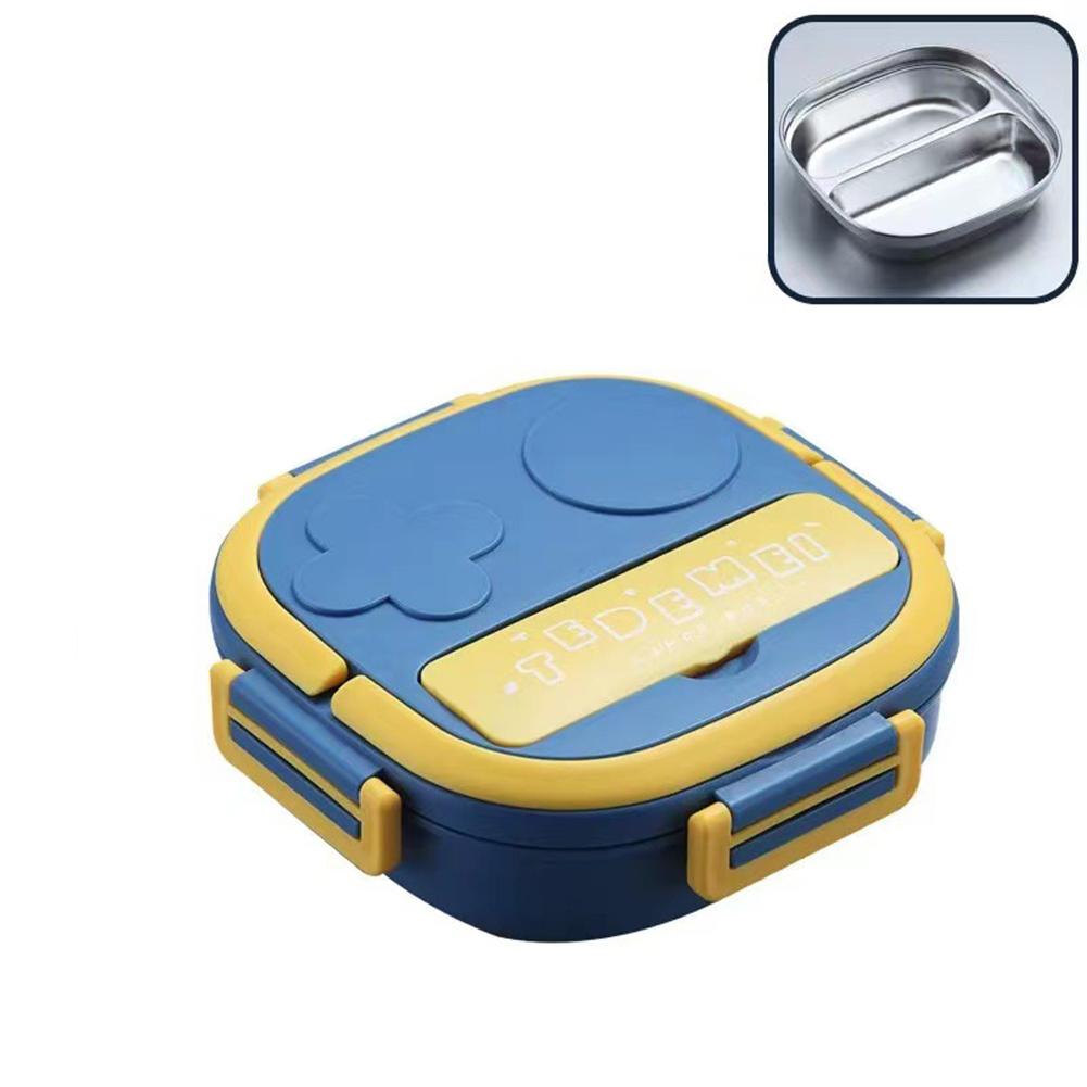 Ausflug Geschirr 304 Tragbare Edelstahl Lunch Box Baby Kind Student Outdoor Camping Picknick Lebensmittel Container Bento Box 550ml&1 gray