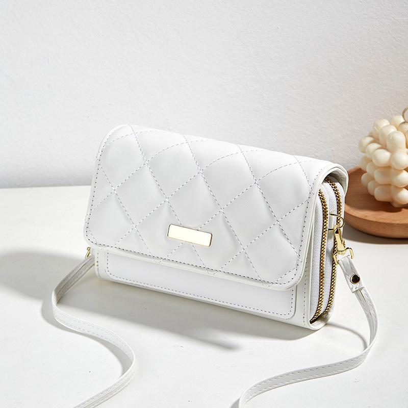 Doppellagige Bestickte Handytasche Damen Neue Diamant Lippenstift Rote Tasche Kleiner Duft Stil Umhängetasche Damen Umhängetasche