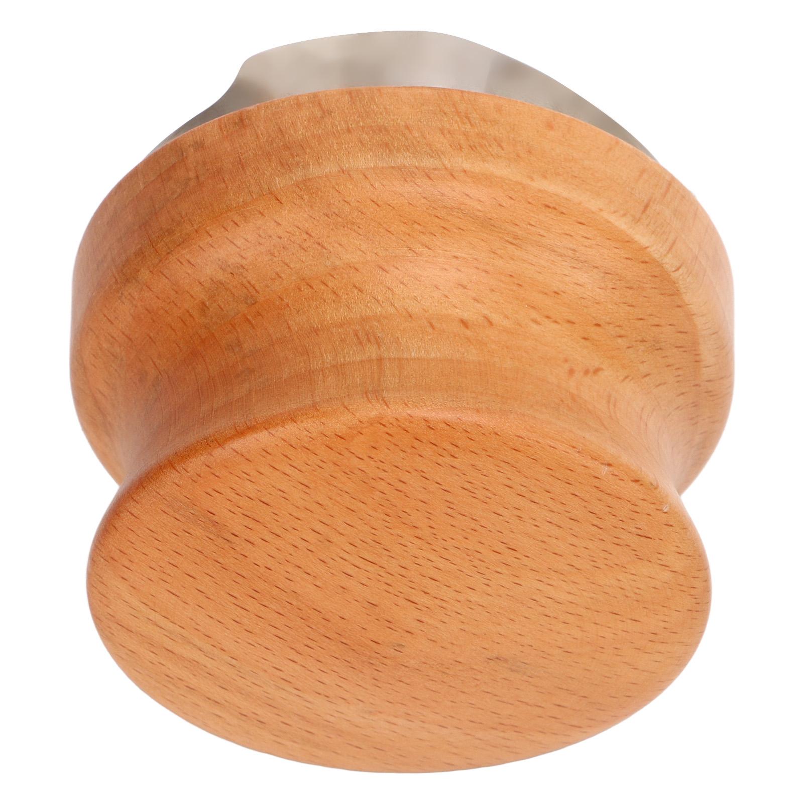 Kaffeeverteiler Kaffee Hand Tamper Einstellbare Tiefe Kaffee Leveler Werkzeug mit Buchenholzgriff 53mm 2.1in 53mm / 2.09in