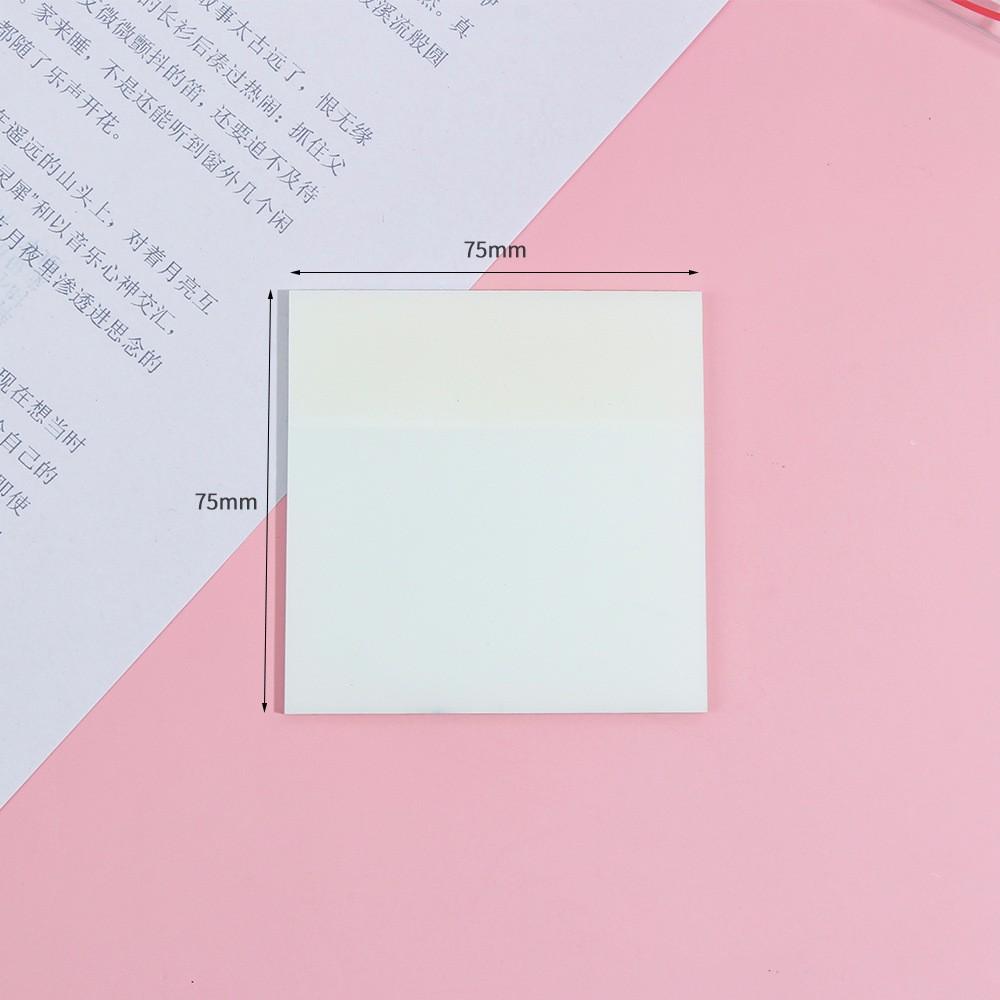 Transparente Haftnotizblöcke, wasserfest, selbstklebend, Notizblock für Lehrer, Studenten, Mitarbeiter, Schule, Bürobedarf 7.5x7.5cm