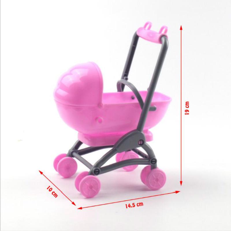 Original für Barbie-Kinderwagen, Montage, Kinderwagen, Trolley, Kinderzimmer, Möbel, Wagen, Spielzeug für Barbie