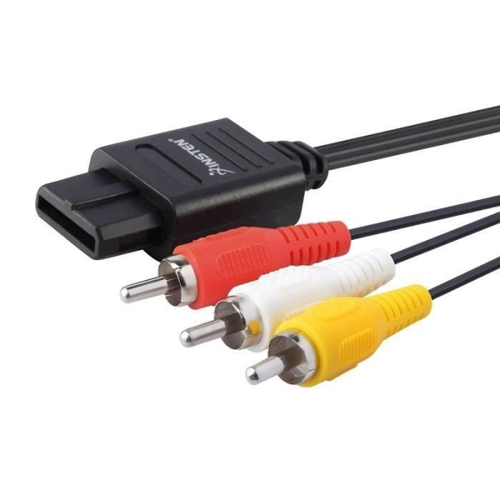 INSTEN® RCA Composite Audio Video AV-Kabel für TV-Spielekonsole Nintendo 64 N64 GameCube NGC, 1,8 Meter