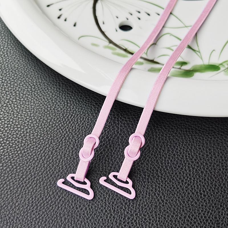 5 mm Nylon-Unterwäscheträger, 1 Paar, unsichtbare, rutschfeste Schulter-BHs, nahtlose Bralette-Rückenträger, Dessous-Accessoires für Damen 1 pair rosa