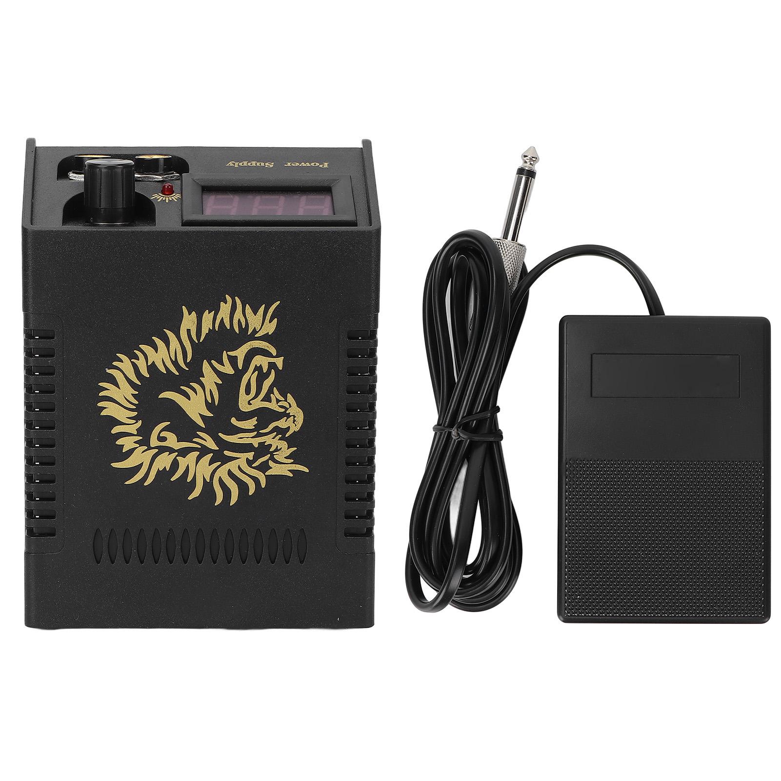 Tätowiermaschine Netzteil Tattoo Fußpedal LED-Anzeige Komplettes Tattoo Starter Set