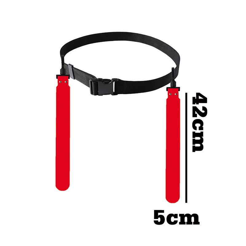 Sport Flag Football Gurtband Hüftflagge Leuchtende Farbe Verstellbar Wettkampf Training Pvc American Football Hüftflagge Für Sport rot