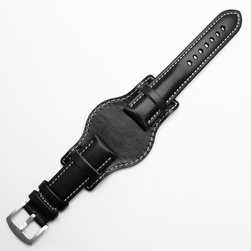 Echtes Lederarmband 18mm 20mm 21mm 22mm Uhrenarmband Herrenarmband mit Matte Armbanduhren Band handgemachtes Lederarmband 21mm