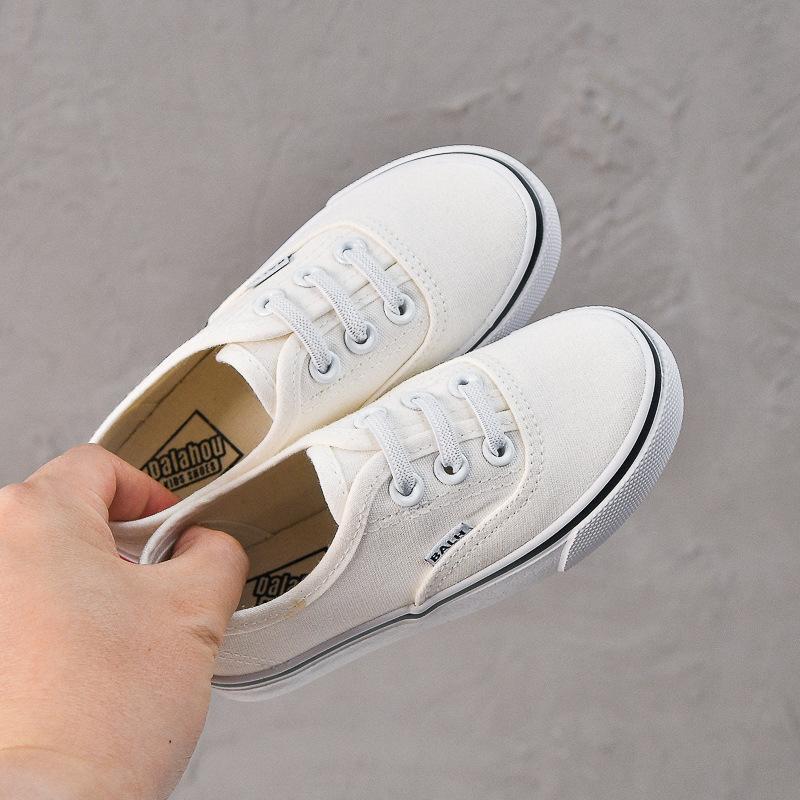 Frühling Kinder Sport Canvas Schuhe Jungen und Mädchen Casual Schuhe Baby weiße Schuhe einzelne Schuhe 22 weiß