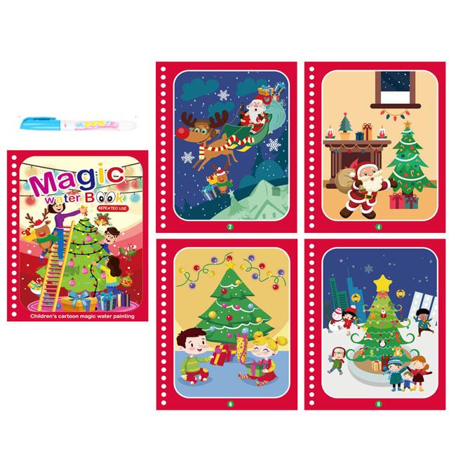 Montessori Spielzeug Wiederverwendbare Malbuch Magie Wasser Zeichnung Buch Malerei Zeichnung Spielzeug Sensorische Frühe Bildung Spielzeug für Kinder Christmas