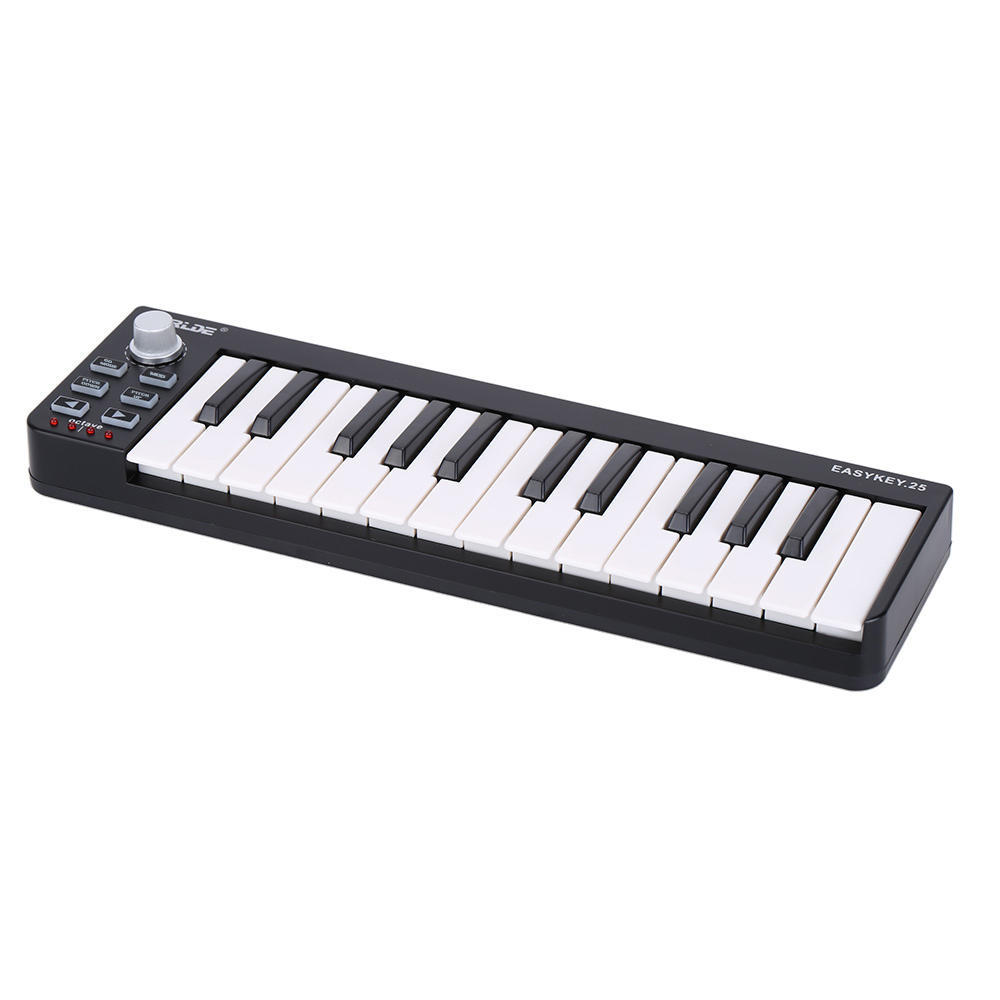 Worlde Easykey.25 Tragbare Tastatur, Mini-USB-MIDI-Controller mit 25 Tasten