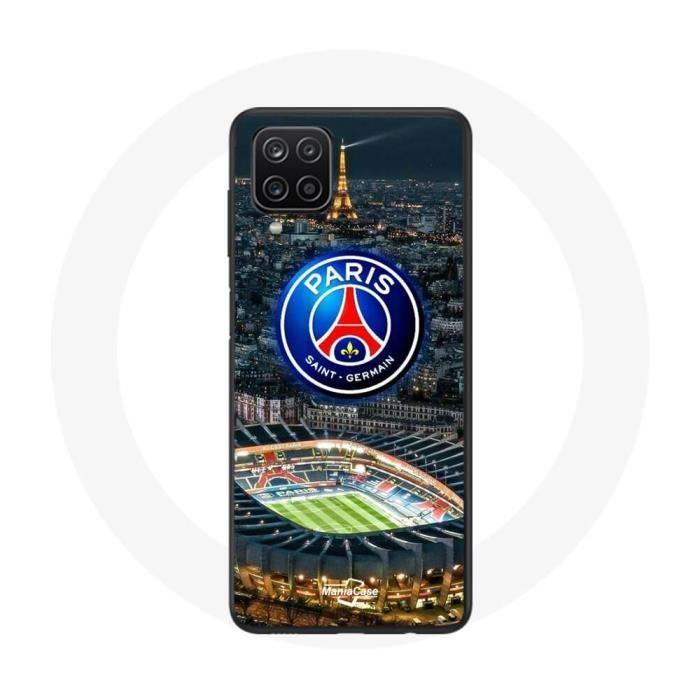 Hülle - maniacase - Samsung Galaxy A12 - Schwarz - Flexibel - PSG Logo Eiffelturm schwarz
