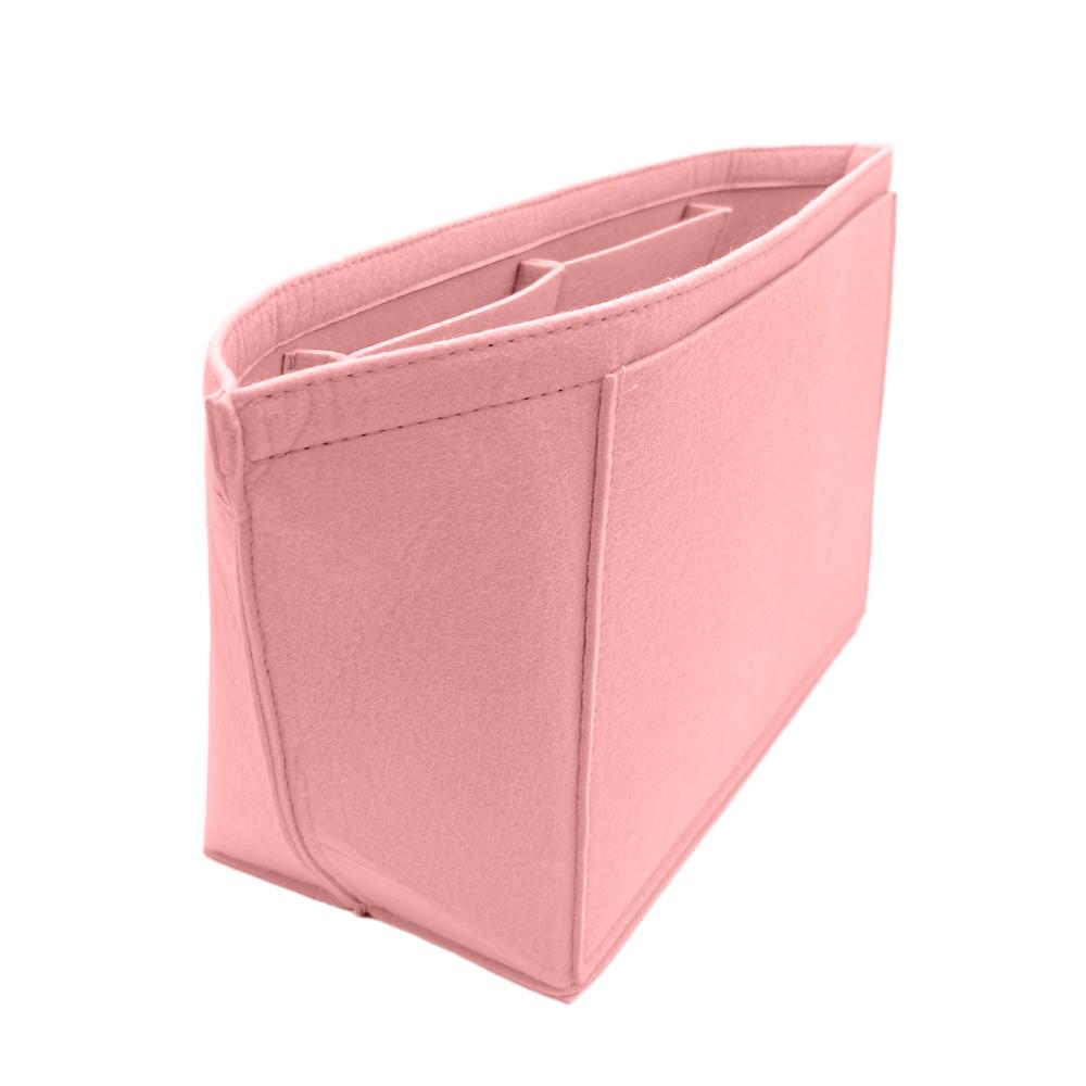 Filzeinsatztasche für Handtaschen-Innentasche, Make-up-Tasche, Unterstützung für tragbare Reisetaschen, Organizer, separate Aufbewahrungstasche rosa
