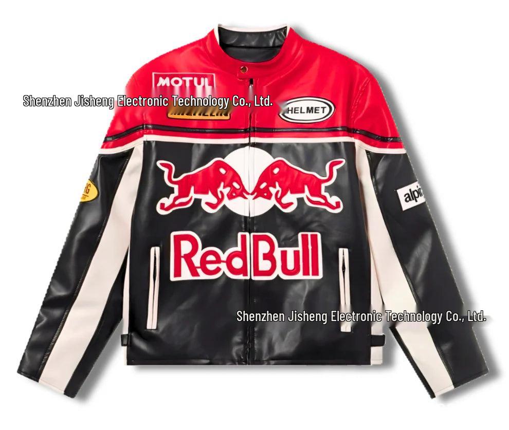 Marlboro Pink Motorrad-Rennanzug & Lederjacke für Paare, 2026 Red Bull PU Jacket red
