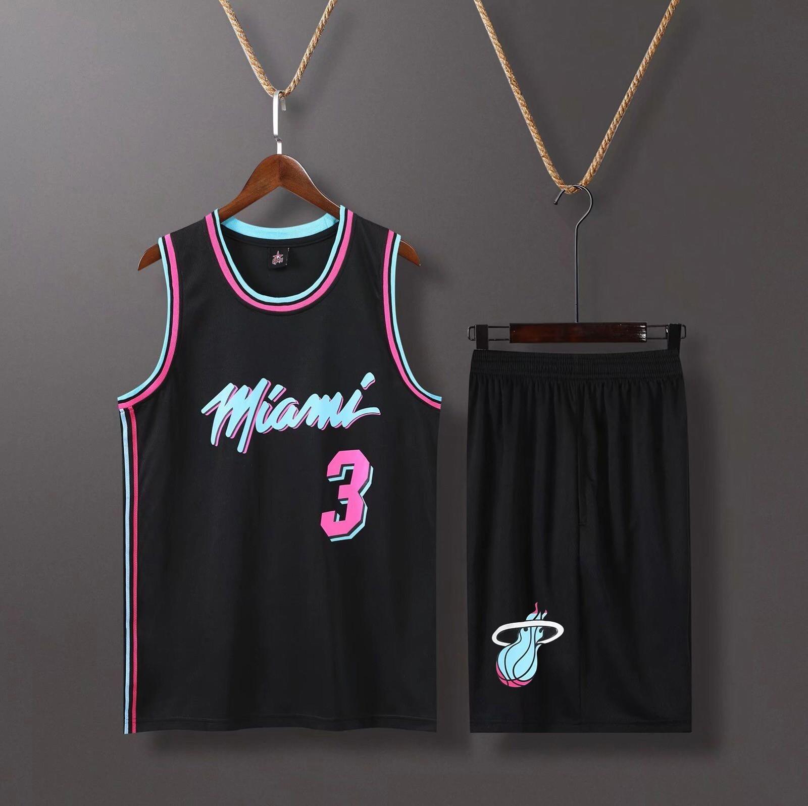 Basketball-Kleidung, Kinder-Basketball-Anzug, klassische Oberteile + Hosen, Basketball-Trikots, Anzug-Set M schwarz