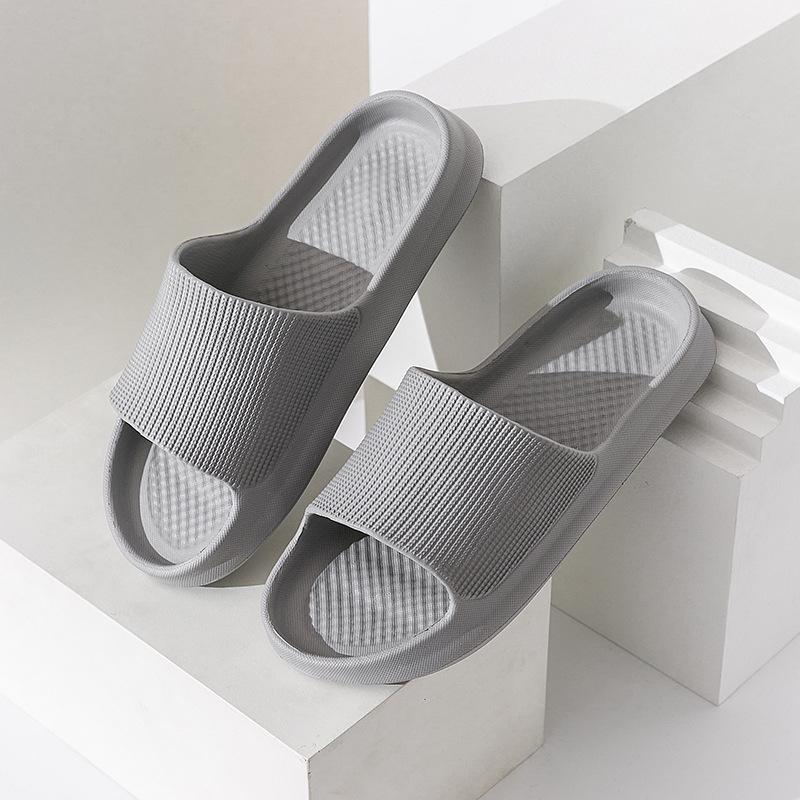 EVA Home Hausschuhe Männer und Frauen Bad rutschfeste Sandalen Sommer Deodorant Paar Flip-Flops Haushalt weichen Boden Hausschuhe Männer Outdoor Hausschuhe 42-43 grau