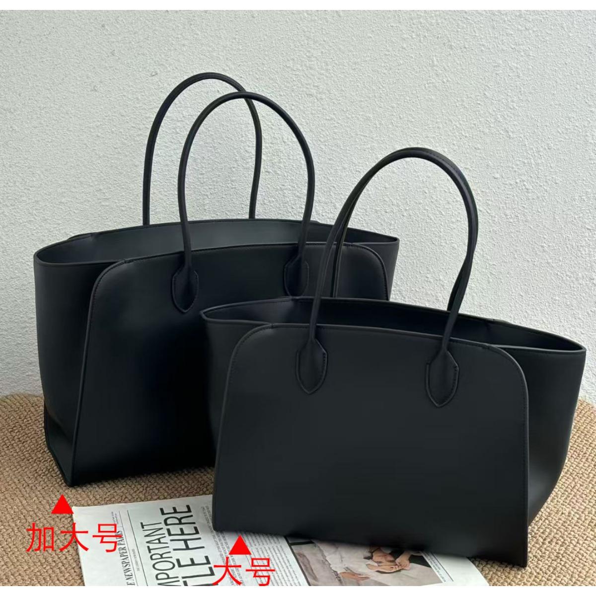 2026 New large-capacity simple cowhide tote bag fashionable versatile commuter long-handled handbag foreign trade cross-border bag large size