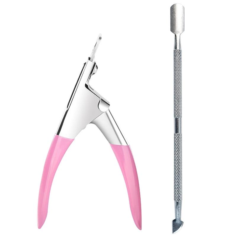 Maniküre-Set Nagelknipser Acrylgel Französische Kunstnägel Cutter Clipper Feilenset mit Nagelhautschieber-Kits Acryl-Maniküre-Werkzeuge