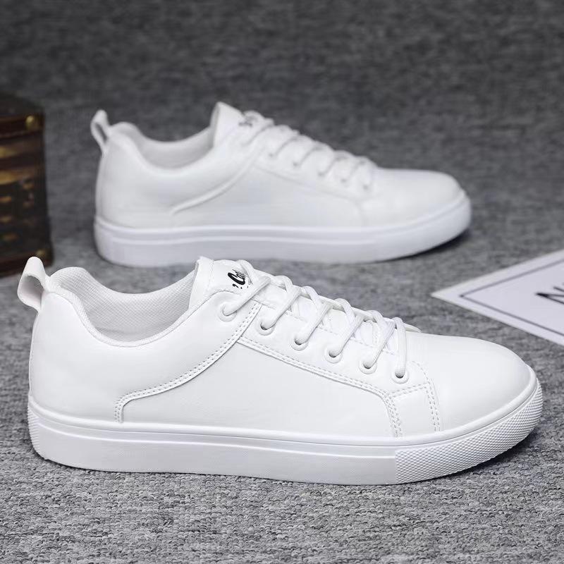 Übergröße 47 48 Herren Leder-Sneakers Herbst 2024 Neuankömmling Gittermuster Jungen Freizeit Lederschuhe Herren Plateau-Sneakers CN46(insole 280mm weiß