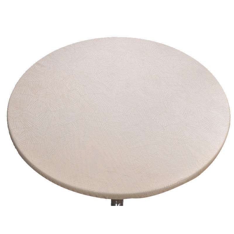 Restaurant Haushalt Runde Tischdecken Outdoor Plattenspieler Tisch Abdeckung Wasserdicht Ölbeständig Waschbar Einfarbig Tischdecken 70cm beige