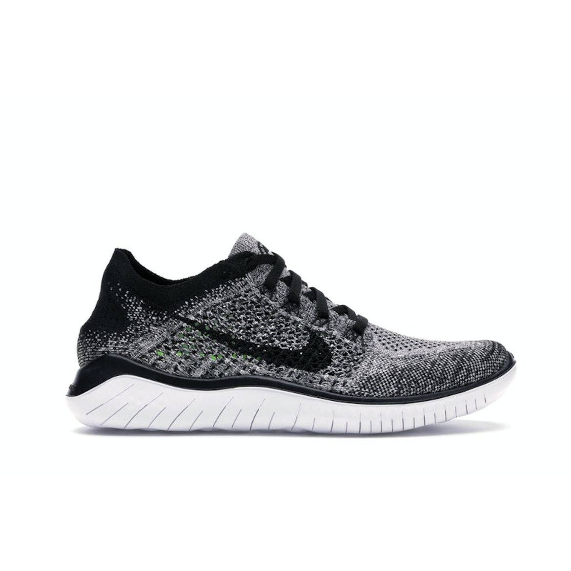 Nike Free RN Flyknit 2018 Weiß Schwarz Damen Sneaker 942839-101 36