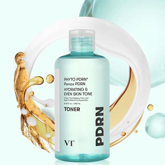 VT PDRN TONER 250ml - HYDRATISIEREND & GLEICHMÄSSIGER HAUTTON TONER 250ml white