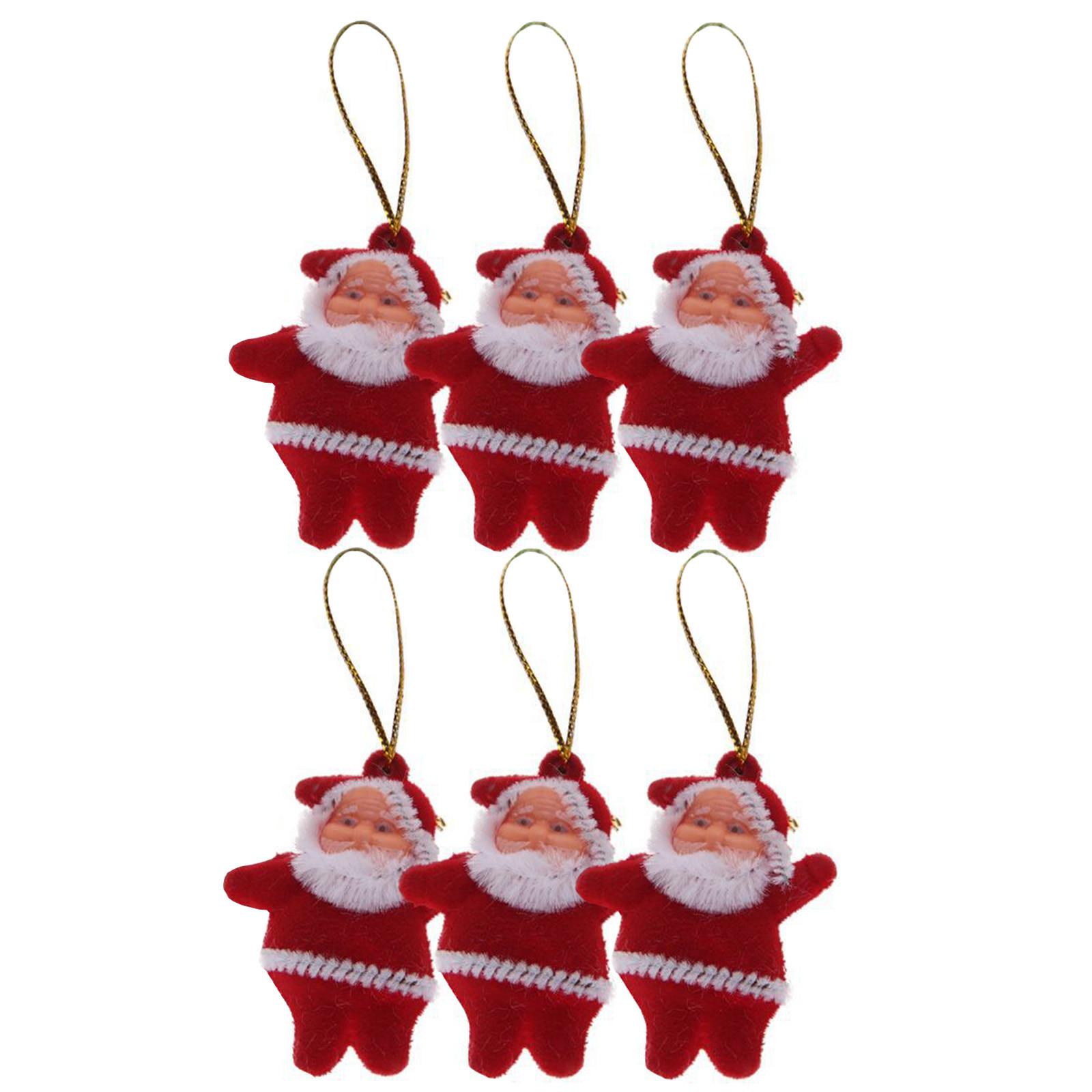 Weihnachtsschmuck Geschenk Weihnachtsmann Hängedekorationen Weihnachtsdekoration Geschenke 6 Stück pro Packung